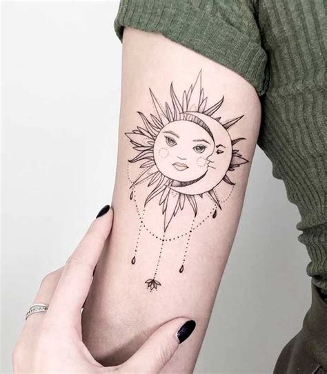 que significa el tatuaje de la luna y el sol|tatuajes de sol y luna.